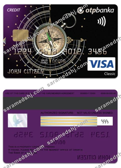 Croatia OTP banka Visa Classic charge card